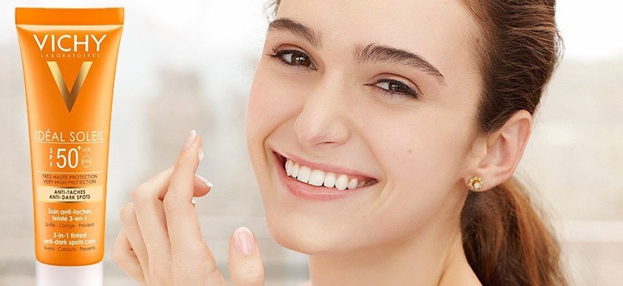 کرم ضد آفتاب رنگی ویشی SPF50 حجم 50 میل