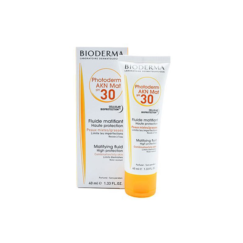 فلوئید ضد آفتاب SPF30 بایودرما مدل Photoderm AKN Mat