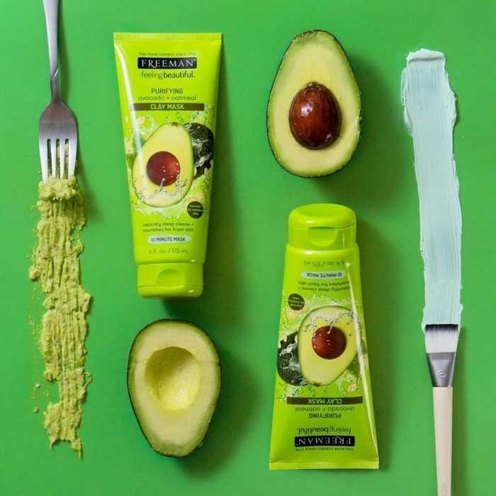 ماسک خاک رس حاوی جو و آووکادو فریمن ماسک FREEMAN مدل AVACADO + OATMEAL
