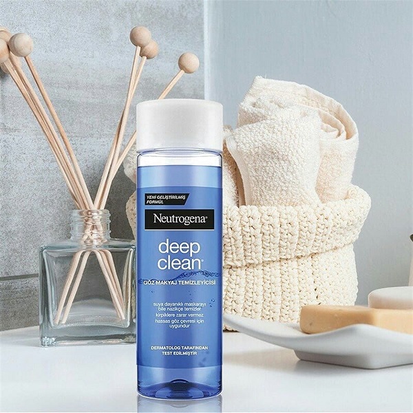 محلول پاک کننده آرایش چشم neutrogena مدل Deep Clean