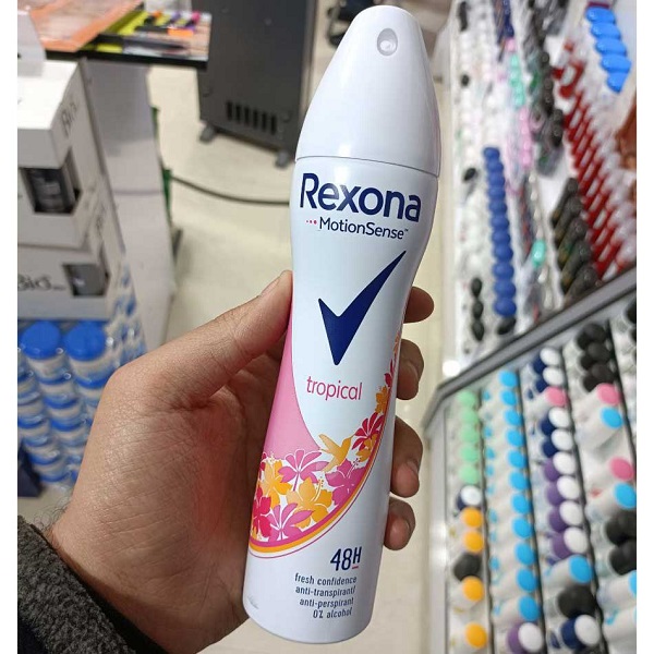 اسپری ضد تعریق زنانه REXONA مدل tropical 