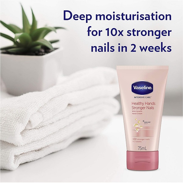 کرم دست و ناخن وازلین Vaseline Intensive Care Healthy Hands Stronger Nails