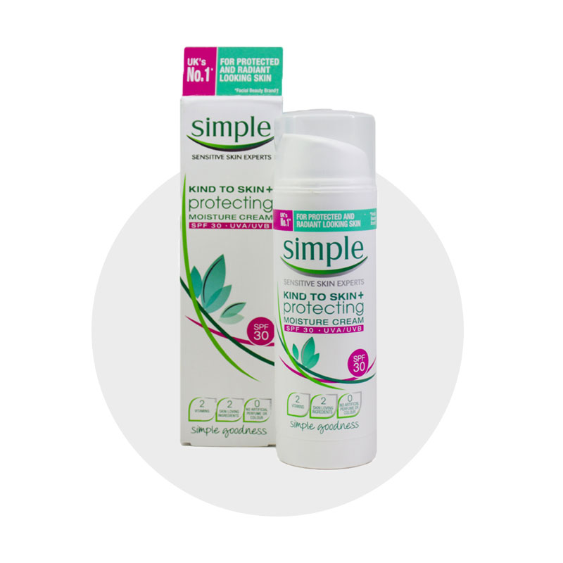 کرم مرطوب کننده مراقبتی حاوی SPF30 سیمپل