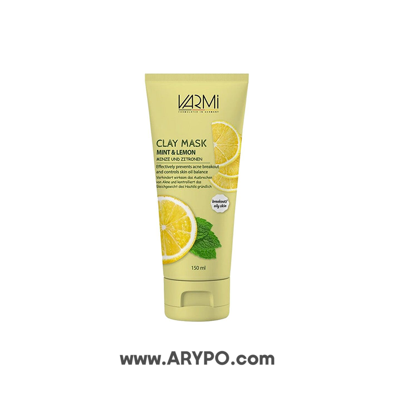 ماسک صورت وارمی VARMI CLAY MASK MINT & LEMON ماسک صورت وارمی VARMI CLAY MASK MINT & LEMON