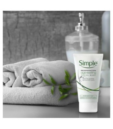 ژل شستشوی ضد پیری پوست SIMPLE AGE RESISTING FACIAL WASH