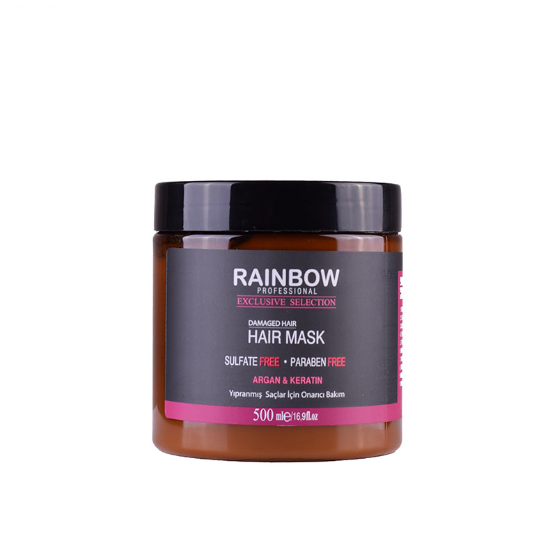 ماسک مو فاقد سولفات حاوی آرگان و کراتین رینبو RAINBOW