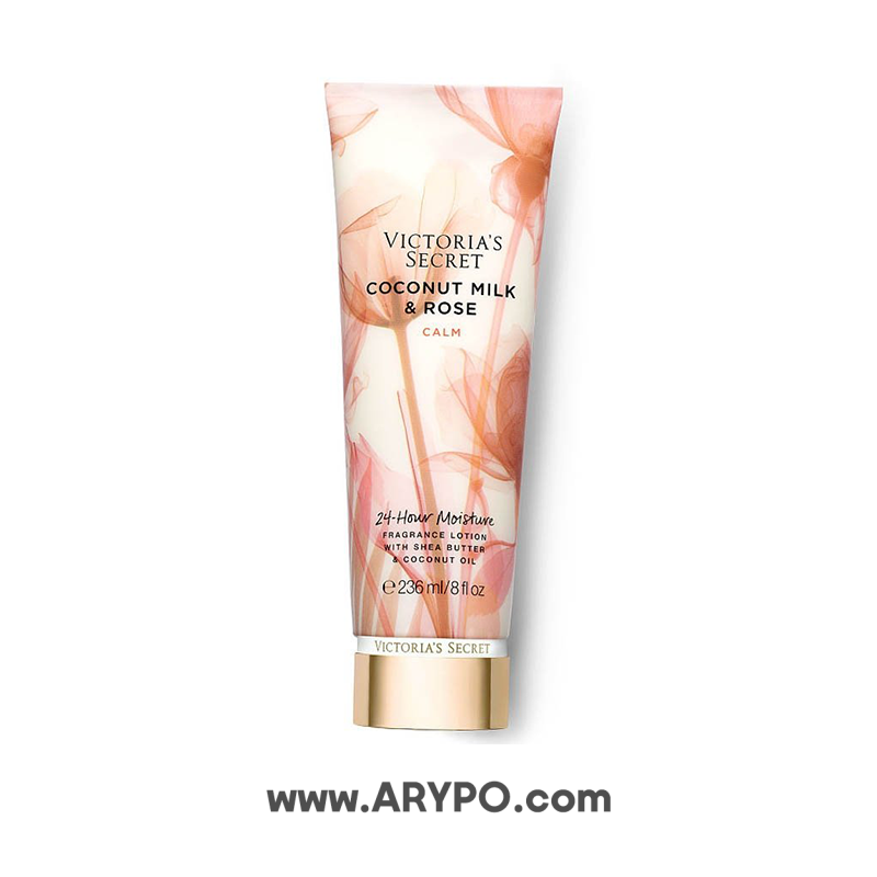 لوسیون بدن شیر نارگیل و گل رز ویکتوریا سکرت Victoria Secret Coconut Milk and Rose Body lotion