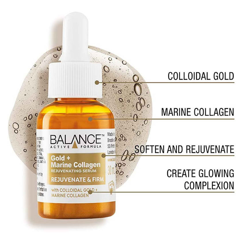 ست 3 عددی سرم دور چشم و سرم صورت و ماسک دور چشم بالانس مدل Gold + Marine Collagen