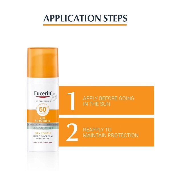 ژل ضد آفتاب و ضد جوش اوسرین EUCERIN مدل OIL CONTROL