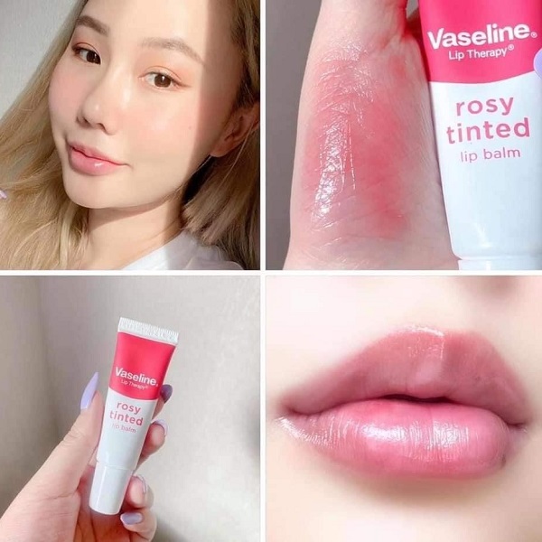 بالم لب تیوپی وازلین Vaseline مدل Rose حاوی عصاره گل رز
