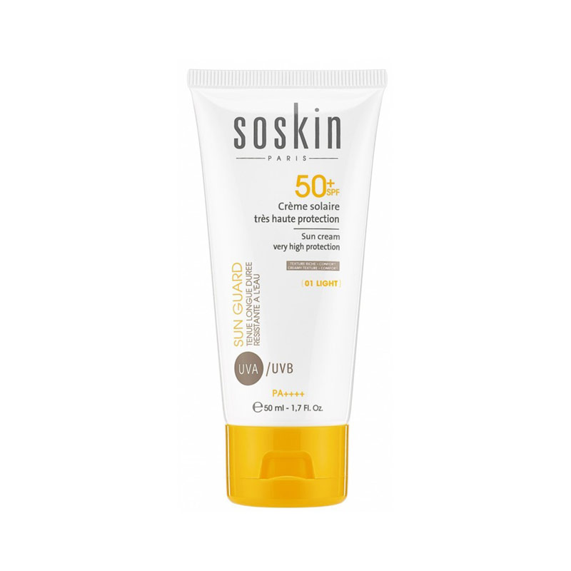کرم ضد آفتاب SPF 50 رنگی ساسکین