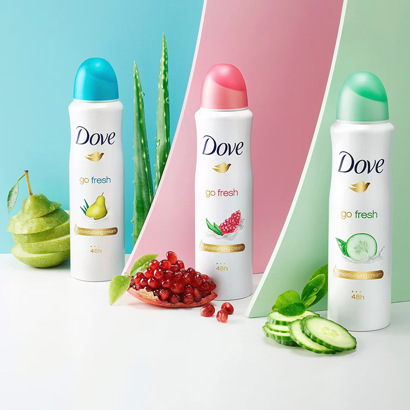 اسپری ضد تعریق گلابی زنانه DOVE مدل GO FRESH