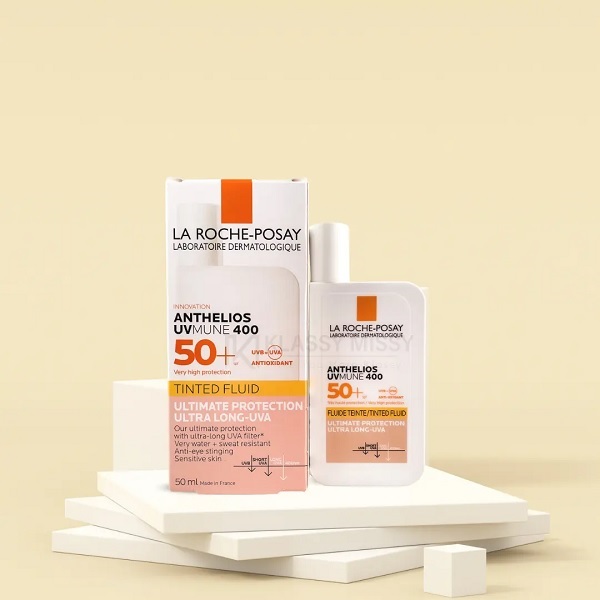 فلوئید ضد آفتاب رنگی لاروش پوزای SPF50 مدل Anthelios XL