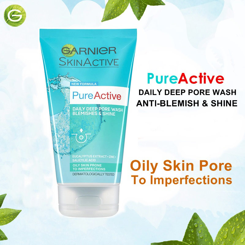 ژل شستشو صورت GARNIER مدل PURE ACTIVE