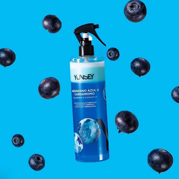 اسپری دوفاز مو یانسی Yunsey مدل Blueberry