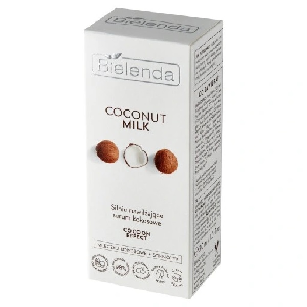 سرم رطوبت رسان شیر نارگیل بی یلندا مدل coconut milk سرم رطوبت رسان قوی حاوی شیر نارگیل BIELENDA