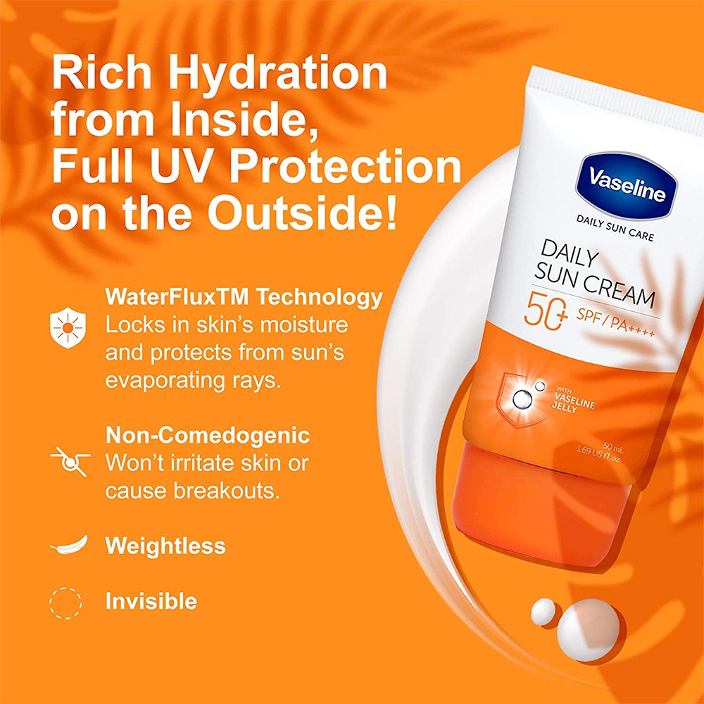 ضدآفتاب VASELINE مدل ++++DAILY SUN CREAM SPF50 / PA