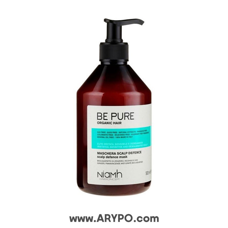 ماسک بی پیور مدل SCALP DEFFENCE حجم 500 میل ماسک مو آبرسان و محافظ مو بی پیور