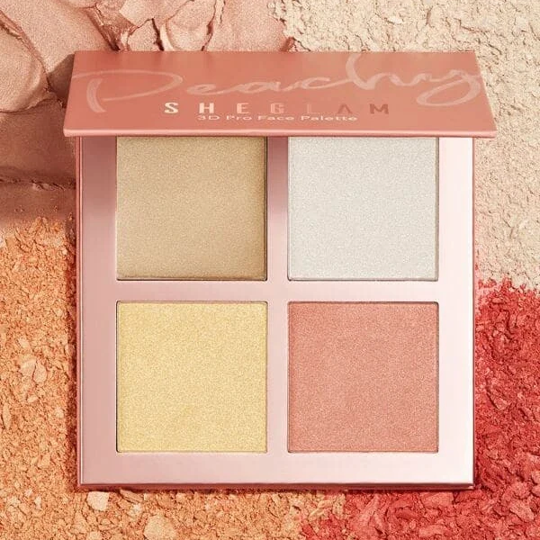 پالت هایلایتر شیگلم مدل 3D Pro Face Palette Peachy