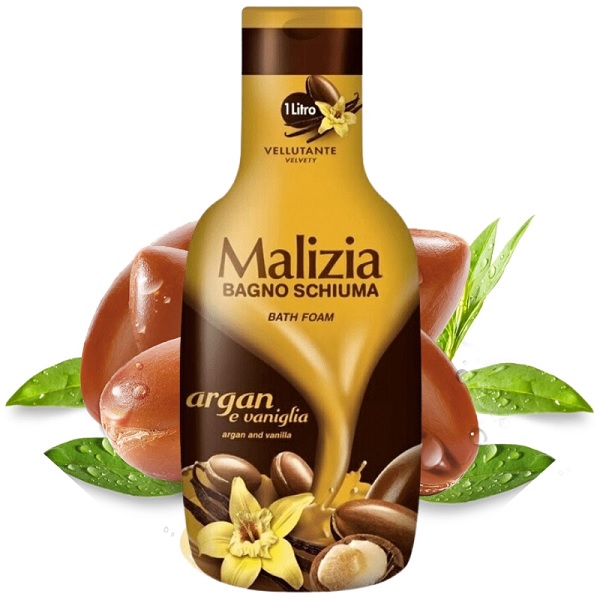 فوم شست و شوی بدن Malizia حاوی رایحه وانیل و روغن آرگان