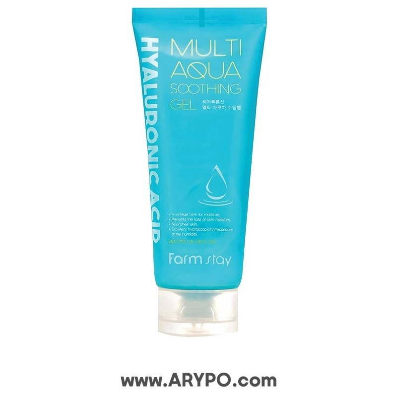ژل شستشو هیالورونیک اسید فارم استی مدل MULTI AQUA ژل آبرسان و مرطوب کننده فارم استی مدل هیالورونیک اسید