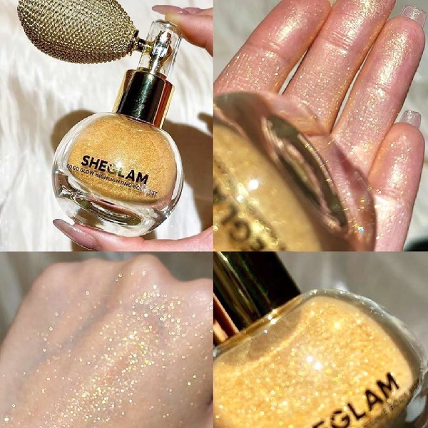 بادی میست شاین چند کاره شیگلم بادی میست Sheglam مدل Go Go Glow Highlighting Body Mist