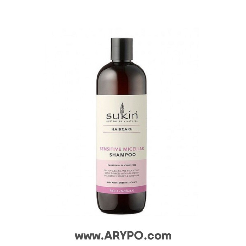 شامپو ساکین مدل sensitive micellar شامپو کاهنده خشکی پوست سر سوكين