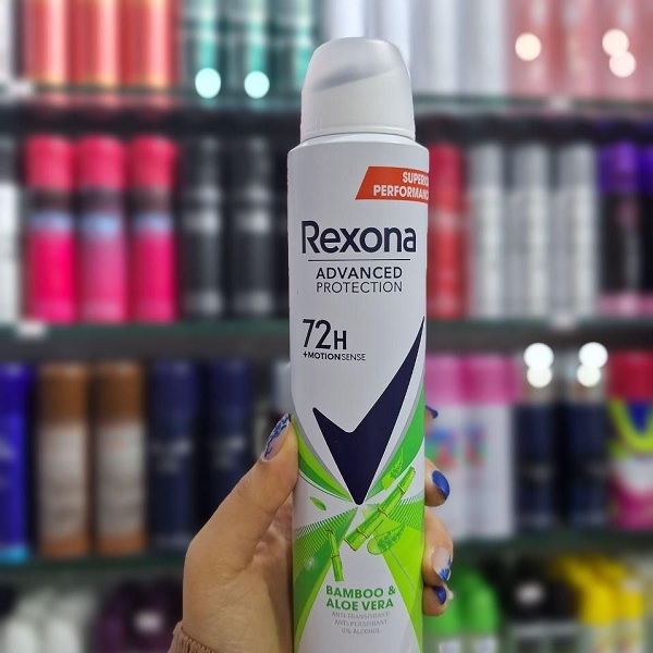 اسپری رکسونا زنانه بامبو و آلوئه ورا اسپری دئودورانت 72 ساعته Rexona مدل BAMBOO & ALOE VERA