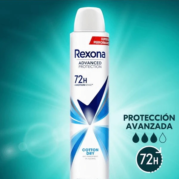اسپری دئودورانت 72 ساعته Rexona مدل COTTON DRY