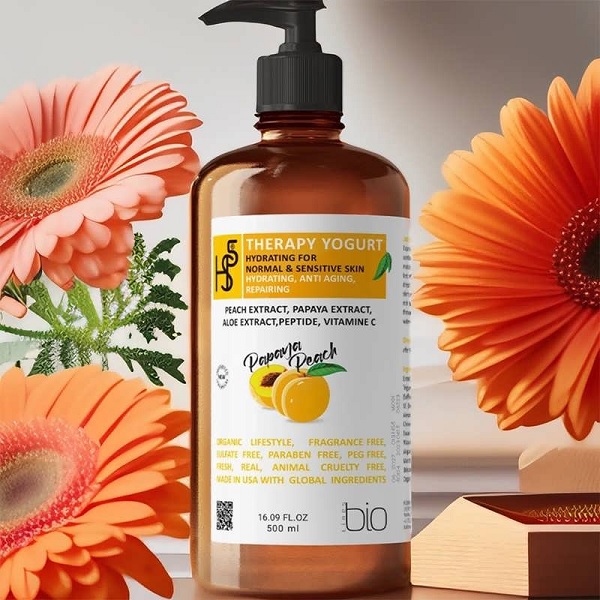 ماست بدن هلو اچ اس 5 (HS5) بایولاینز ماست بدن Biolines مدل Peach
