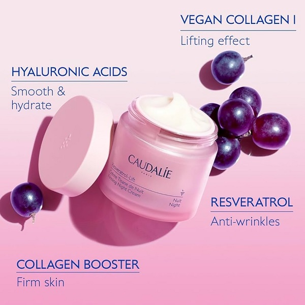 کرم لیفت شب کدلی مدل Resveratrol-Lift کرم شب لیفت CAUDALIE مدل RESVERATROL-LIFT