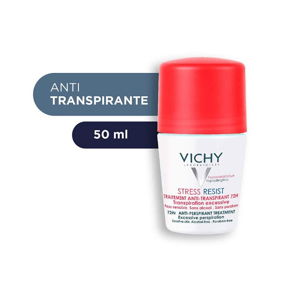 مام رول ویشی درب قرمز دئودورانت رولی 72 ساعته VICHY مدل STRESS RESIST