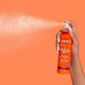 اسپری درخشان کننده و نگهدارنده موی فر cantu روغن نارگیل