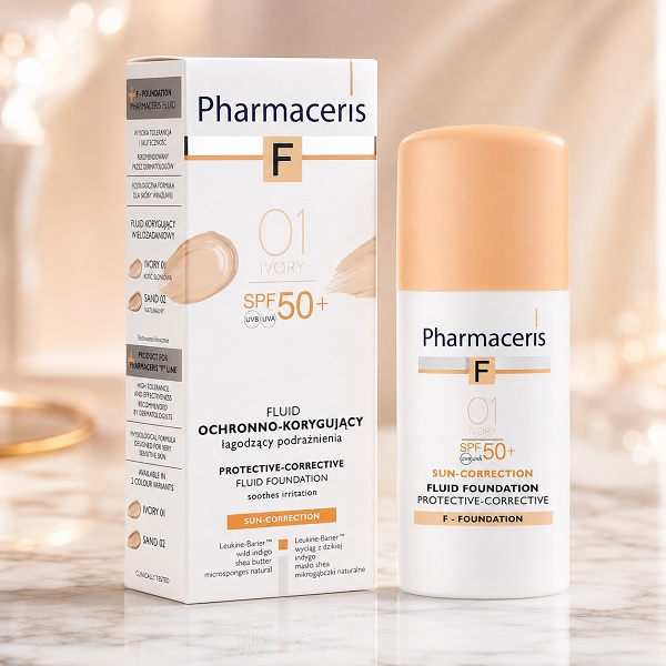 فلوئید ضد آفتاب رنگی‌ PHARMACERIS F
