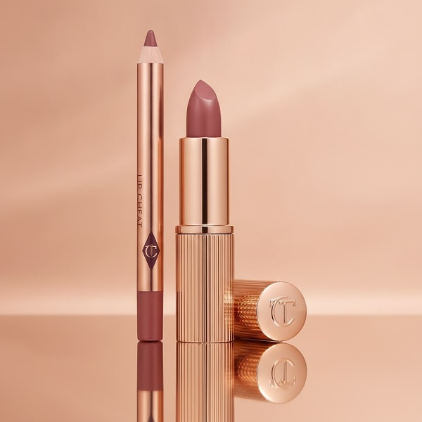 ست رژ لب و خط لب مینی Charlotte Tilbury مدل Pillow Talk Medium