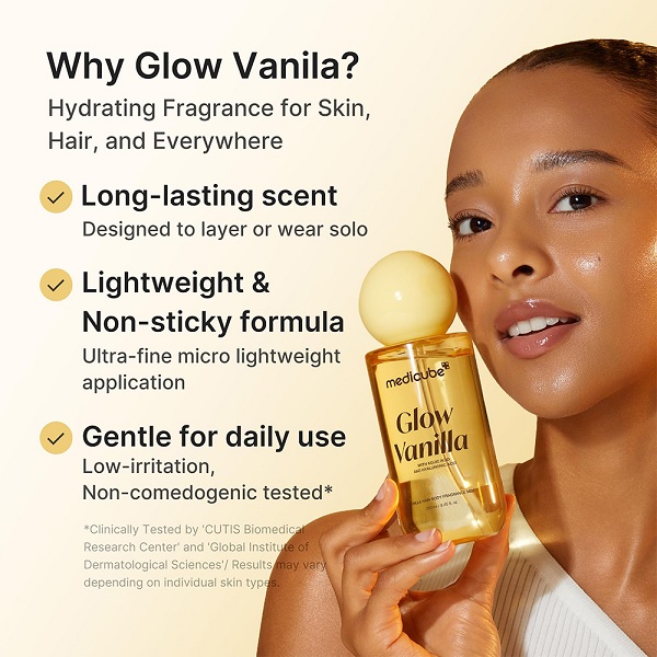 میست خوشبو کننده مو و بدن medicube مدل Glow Vanilla