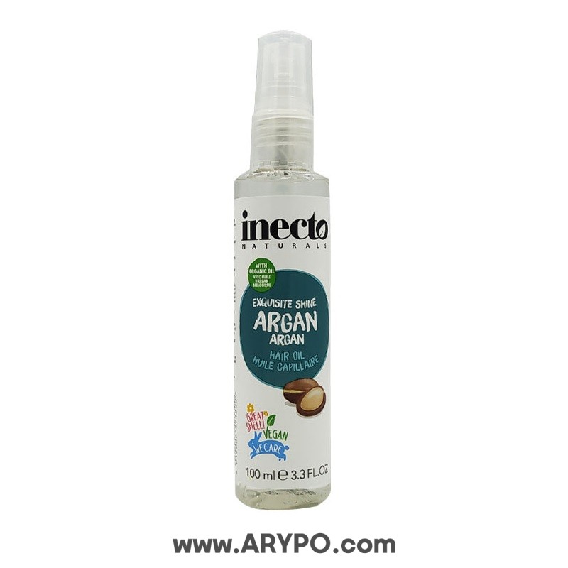 روغن آرگان اینکتو حجم 100 میل روغن مو inecto مدل exquisite shine ARGAN
